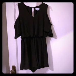 Calvin Klein Black Open-Shoulder Romper